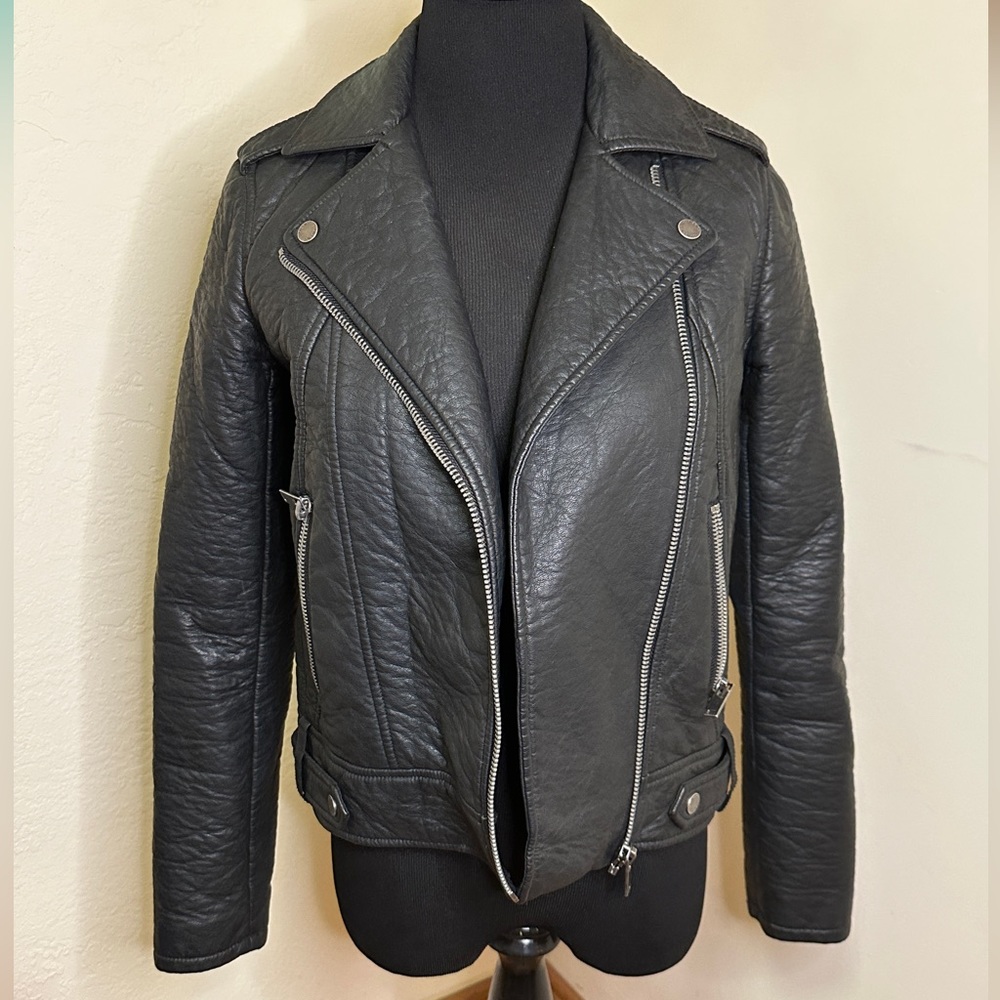 Collection b Macy’s Faux Leather Black Jacket Worn Once Size Small, Juniors